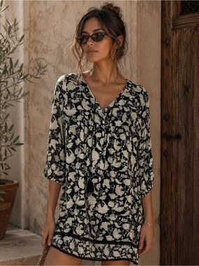 Studio Park 100% Cotton Black & White Dress